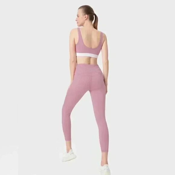 Titika “Leilani lucky” casual athletic cool purple mauve yoga workout legging 4 - Picture 5 of 5